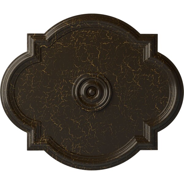 Ekena Millwork Waltz Ceiling Medallion (Canopies up to 5 1/4"), 24"W x 20 1/2"H x 1 1/8"P, Stone Hearth Crackle CM24WASHC - main